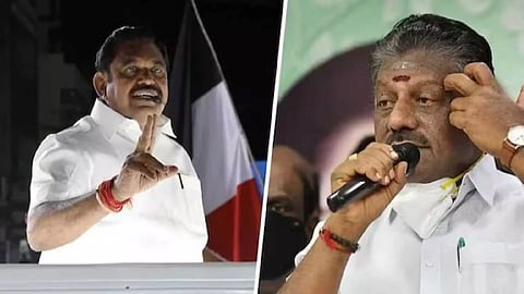 AIADMK general secretary Edappadi K Palaniswami and expelled leader O Panneerselvam