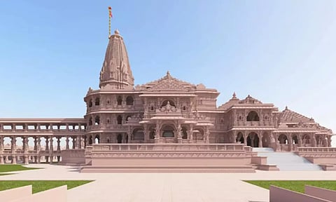 Ram Temple in Ayodhya under construction (X/@ShriRamTeerth)