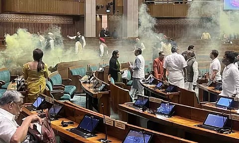 Visual from Parliament security breach. (ANI)