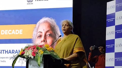 Finance Minister Nirmala interacts with students of AM Jain College