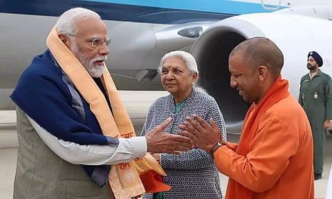 Narendra Modi with Yogi Adityanath (ANI)
