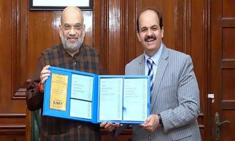 Union Home Minister Amit Shah launching reference books on recently passed criminal justice laws (ANI)