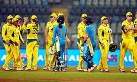 Australian players celebrate their win over India
https://www.dtnext.in/news/sports/narrow-loss-for-india-women-757779