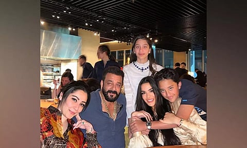 Actor Sanjay Dutt and his family (ANI)