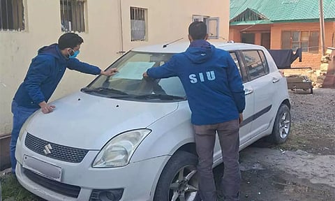Car seized by Special Investigations Unit Baramulla (ANI)