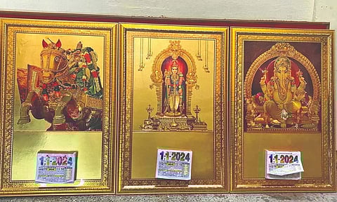Gold foil calendars released this year by Siavakasi-based printers