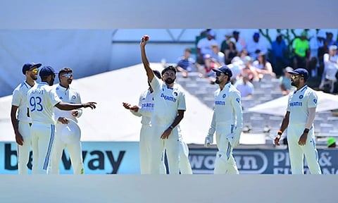 Mohammed Siraj celebrating a wicket. (Image: ANI)