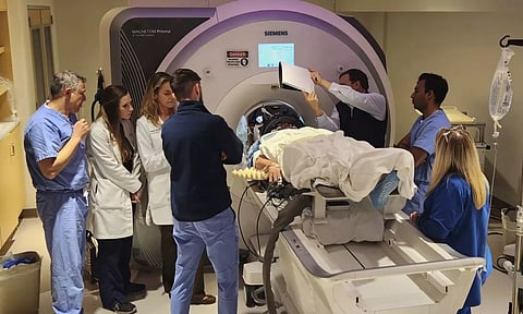 Alzheimer’s patient undergoes Ultrasound treatment (AP)