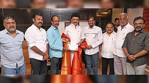 The Tamil Film Producers Council (TFPC) has invited Chief Minister MK Stalin to the 'Kalaignar 100' event (Photo/X)