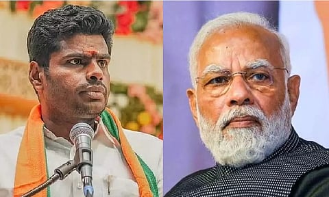 K Annamalai; Narendra Modi (PTI) 