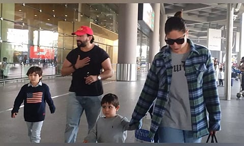 Kareena, Saif, Jeh, Taimur (ANI)