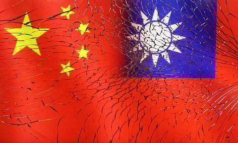 Chinese and Taiwanese flags (Reuters)