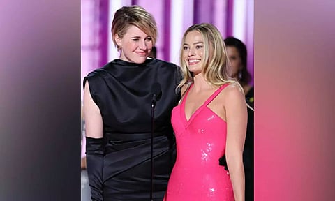 Greta Gerwig with Margot Robbie (X)