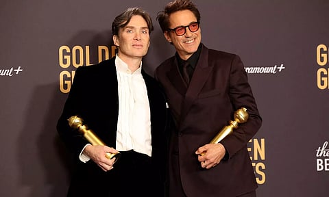 Cillian Murphy and Robert Downey Jr at the Golden Globe Awards 2024