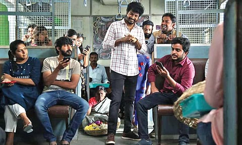 Karunakaran from the sets of Ayalaan