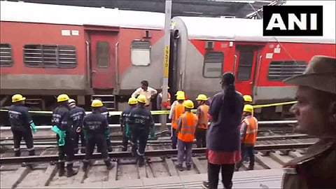 Visuals from Nampally railway station, Telangana. (ANI)