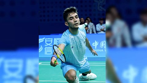 Young Indian shuttler Lakshya Sen in action (Photo/IANS)