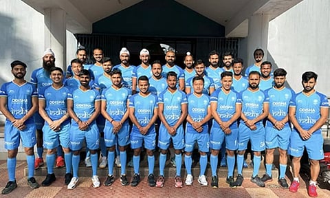 The Indian team players at the SAI camp in Bengaluru