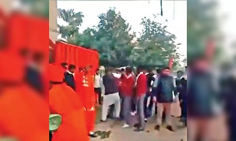 Clip of student hit in Faridabad shared with false angle
