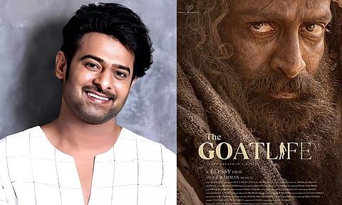 Prabhas; Poster of 'Goat Life' (X 