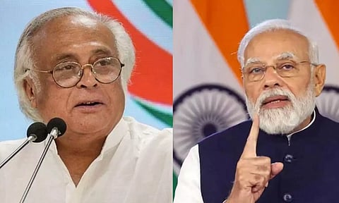 Congress general secretary Jairam Ramesh; PM Narendra Modi