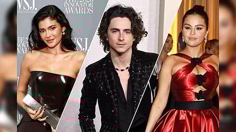 Kylie Jenner,Timothee Chalamet and Selena Gomez