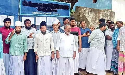 Residents of Athirampattinam staging a protest