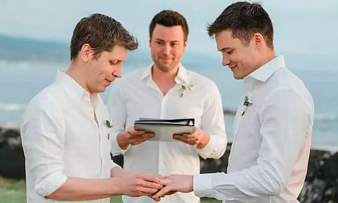 OpenAI CEO Sam Altman marries his boyfriend Oliver Mulherin. (X)