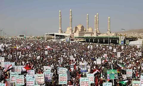 Big protests break out in Yemen after U.S.-British attacks