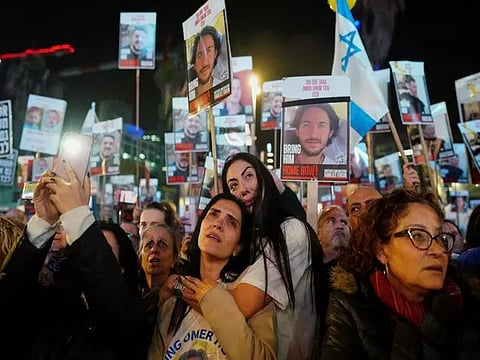 24 hour protest to mark 100 days since Hamas attack, in Tel Aviv (Photo/Reuters)