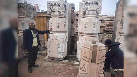 Story of carving and installation of stone in Ayodhya's Ram temple (Photo/ANI)