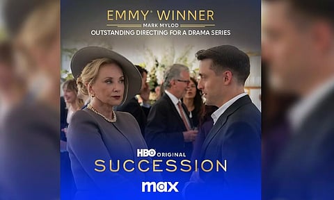 HBO congratulated Mark Mylod for the Emmy win. (X/HBO)