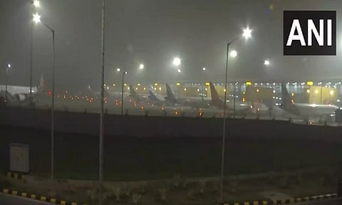 Visuals from Delhi airport (ANI)