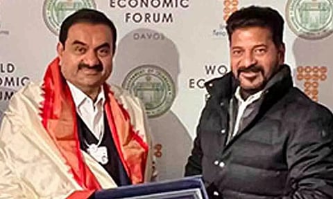 Gautam Adani and Chief Minister Eknath Reddy (ANI)