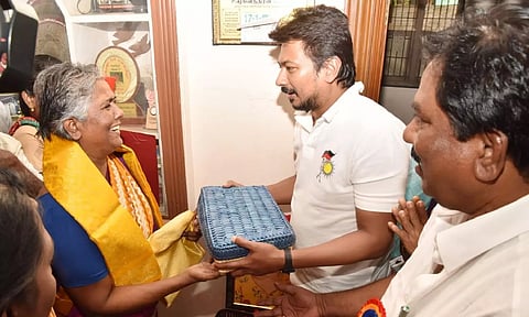 Udhayanidhi Stalin met Aayi Ammal alias Pooranam