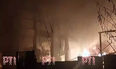 Visuals from chemical factory blast in Thane. (PTI)