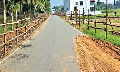 The track and viewers stand readied for bull run at Vellakuttai near Vaniyambadi, but the run stopped due to lack of permission