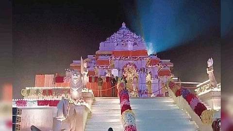 Inside picture of newly built Ram Mandir in Ayodhya. (Picture: VHP)