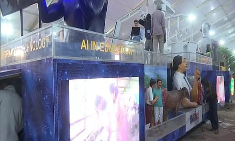 Ministry of Electronics and IT's tableau for Republic Day parade (Photo: ANI)