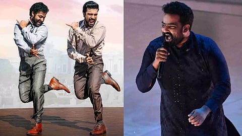 Still from "Naatu Naatu"; Kaala Bhairava 