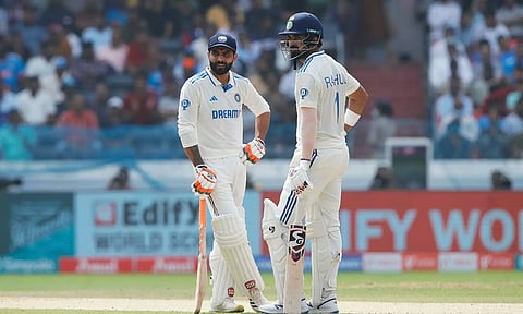 1st Test: Rahul’s unbeaten fifty, Iyer's solid 34 help India inch closer to lead