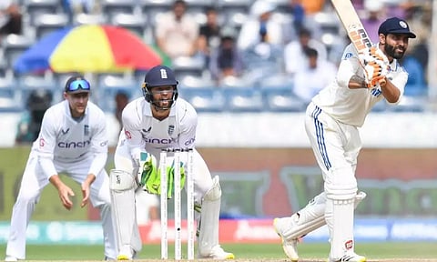 Ravindra Jadeja during the match (AFP) 