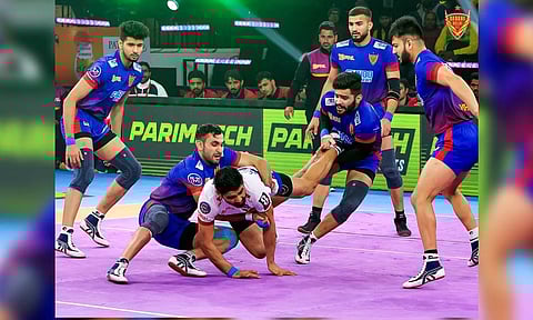 UP Yoddhas, will now face U Mumba on February 3 in New Delhi. (X/@Dabang Delhi KC)