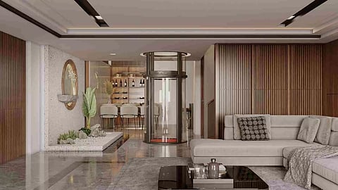 Nibav Home Lift installed at a site