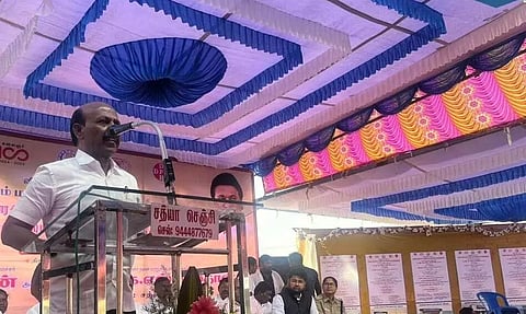 Ma Su inspects construction of Tindivanam Government District Headquarters Hospital