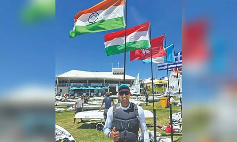 Vishnu Saravanan at the ILCA World Championship