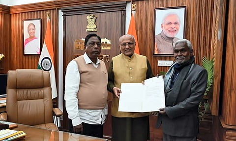 Jharkhand Governor CP Radhakrishnan appointed Champai Soren as the Jharkhand Chief Minister designate and invite him to take oath, at Raj Bhawan