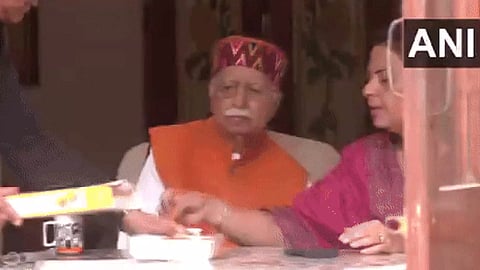 LK Advani with his daughter, Pratibha Advani. (Photo/ANI)