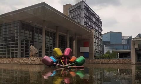 A general view shows the buildings of the U.S. Embassy in Beijing
