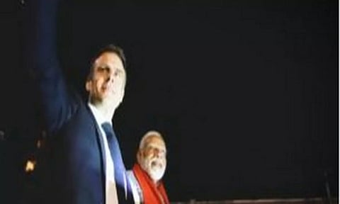 French President Emmanuel Macron shares a glimpse of his visit to India on Republic Day (ANI)